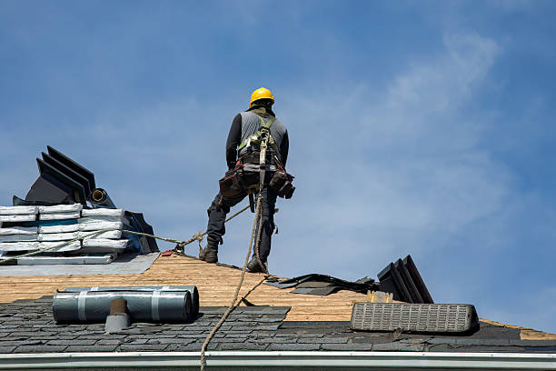 Professional Gutter Installation technician working in Woodstown, NJ